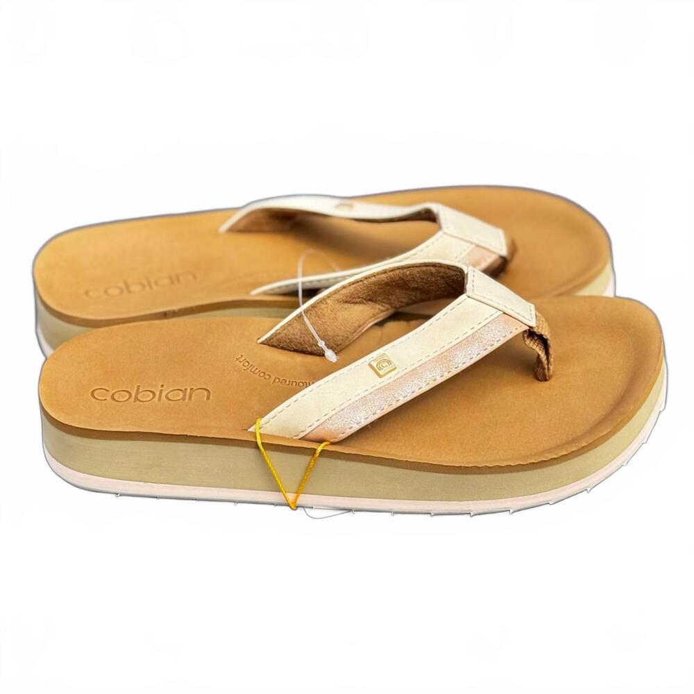NEW COBIAN women's reya rise flip flop in rose